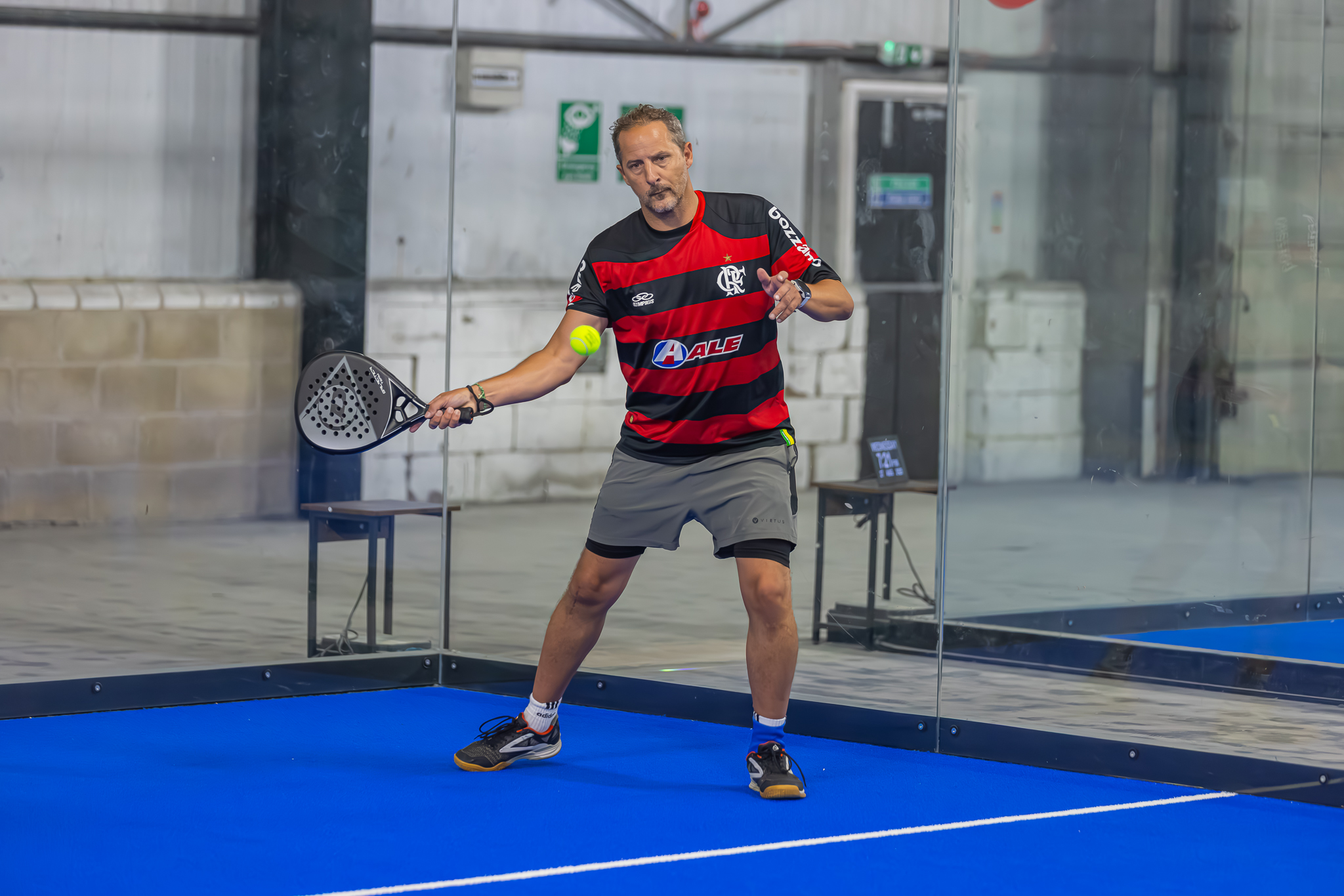 A player preparing a forehand at RC24